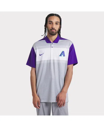 Nike Men's White Arizona Diamondbacks 2025 City Connect Fashion Legacy Icon Vapor Performance Polo Shirt In Gray