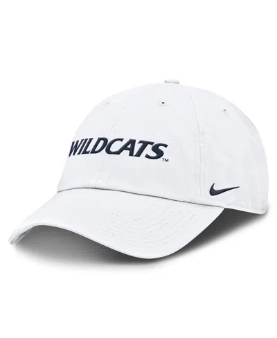 NIKE MEN'S WHITE ARIZONA WILDCATS CORE CLUB MASCOT WORDMARK ADJUSTABLE HAT