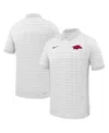 Nike Men's White Arkansas Razorbacks 2025 Early Season Coaches Sideline Victory Stripe Performance Polo S