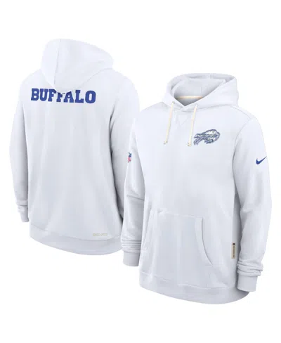 Nike Men's White Buffalo Bills 2025 Nfl Rivalries Sideline Dri-fit Hoodie