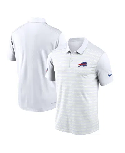 Nike Men's White Buffalo Bills Sideline Victory Dri-fit Polo Shirt