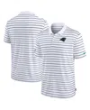 Nike Men's White Carolina Panthers Sideline Lock Up Victory Performance Polo In White,black
