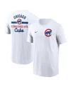 Nike Men's White Chicago Cubs 2-hit T-shirt In White