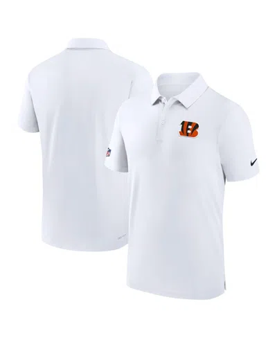Nike White Cincinnati Bengals Sideline Coaches Performance Polo