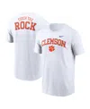 Nike Men's White Clemson Tigers Blitz 2-hit T-shirt In White