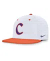Nike Men's White Clemson Tigers On-field Dugout True Performance Fitted Hat In White