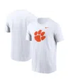 Nike Men's White Clemson Tigers Primetime Evergreen Logo T-shirt