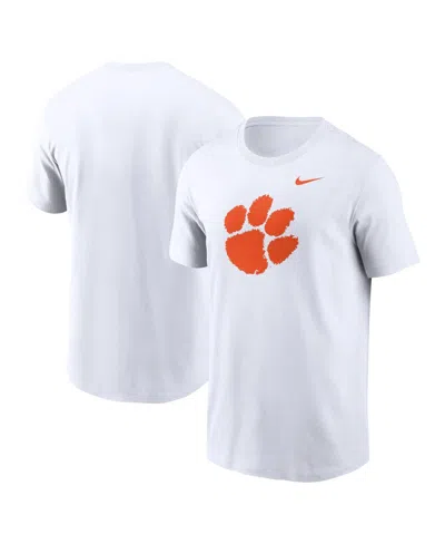 Nike Men's White Clemson Tigers Primetime Evergreen Logo T-shirt