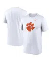 Nike Men's White Clemson Tigers Primetime Evergreen Logo T-shirt In White
