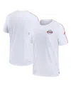 Nike Men's White Cleveland Browns Sideline Alternate Logo Coach Performance T-shirt In White