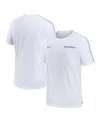 Nike Men's Duke Blue Devils 2024 Sideline Coach Performance T-shirt In White,royal