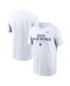 Nike Men's White Duke Blue Devils 2025 Courtside Basketball Performance T-shirt In White