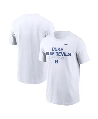 Nike Men's White Duke Blue Devils 2025 Courtside Basketball Performance T-shirt