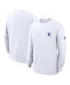 Nike White Duke Blue Devils Legacy Max90 Pocket Long Sleeve T-shirt In White