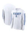 Nike Men's White Duke Blue Devils Local Spirit Slogan Long Sleeve T-shirt In White