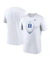 Nike White Duke Blue Devils Primetime Legend Icon Performance T-shirt