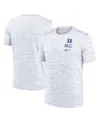 Nike Men's White Duke Blue Devils Velocity Stacked Performance T-shirt In White