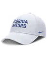 Nike Men's White Florida Gators Rise Practice Adjustable Hat In White