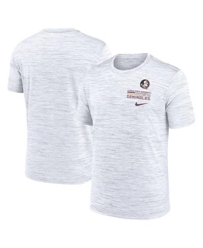 Nike Men's White Florida State Seminoles Velocity Stacked Performance T-shirt