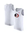 Nike Men's White Florida State Seminoles Vintage-like Logo Performance Tank Top In White