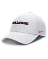 Nike Men's White Georgia Bulldogs 2025 On-field Rise Performance Adjustable Hat In White