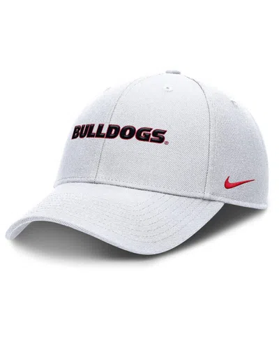 Nike Men's White Georgia Bulldogs 2025 On-field Rise Performance Adjustable Hat