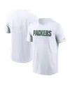 Nike Green Bay Packers Primetime Wordmark Essential  Men's Nfl T-shirt In White