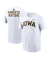 Nike Men's White Iowa Hawkeyes Blitz 2-hit T-shirt In White