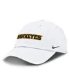 Nike Iowa Hawkeyes Core Club Mascot Wordmark  Men's College Adjustable Hat In White