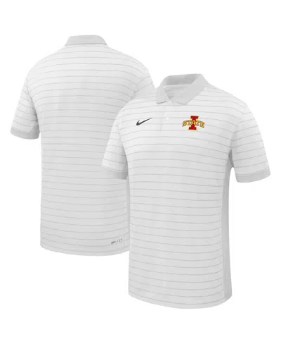 Nike Men's White Iowa State Cyclones 2025 Early Seasonâ Coaches Sideline Victory Stripe Performance Polo  In Gray