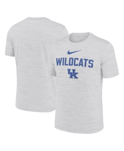 Nike Men's White Kentucky Wildcats Campus Slant Velocity Performance T-shirt In Gray
