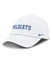 Nike White Kentucky Wildcats Core Club Mascot Wordmark Adjustable Hat In White