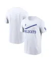 Nike Men's White Kentucky Wildcats Primetime 2-hit Swoosh T-shirt In White
