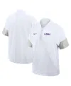 Nike Men's White Lsu Tigers 2025 Sideline Short Sleeve Quarter-zip Coach Jacket In White