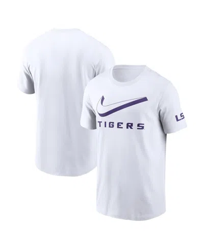 Nike Men's White Lsu Tigers Primetime 2-hit Swoosh T-shirt
