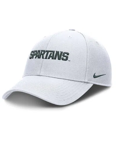NIKE MEN'S WHITE MICHIGAN STATE SPARTANS 2025 ON-FIELD RISE PERFORMANCE ADJUSTABLE HAT