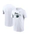 Nike Men's White Michigan State Spartans Campus Local T-shirt In White