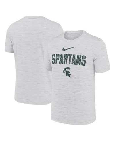 Nike Men's White Michigan State Spartans Campus Slant Velocity Performance T-shirt