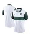 Nike Men's White Michigan State Spartans Primetime Campus Vapor Performance Polo In White,green