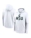 Nike Michigan State Spartans Primetime Club Campus  Men's College Pullover Hoodie In White