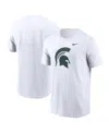 Nike White Michigan State Spartans Essential Logo T-shirt In White