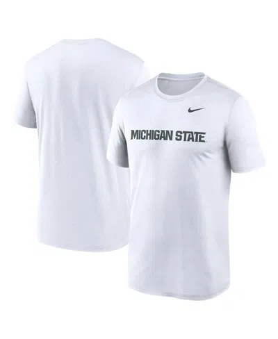 NIKE MEN'S WHITE MICHIGAN STATE SPARTANS PRIMETIME LEGEND WORDMARK T-SHIRT