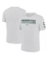 Nike Michigan State Spartans Velocity Baseball Wordmark Stack  Men's Dri-fit College T-shirt In White