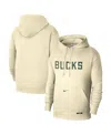 Nike Men's White Milwaukee Bucks 2024/25 City Edition Courtside Standard Issue Pullover Hoodie In White,green