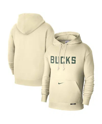 Nike Men's White Milwaukee Bucks 2024/25 City Edition Courtside Standard Issue Pullover Hoodie In White,green