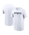 Nike Men's White New England Patriots Primetime Wordmark Essential T-shirt In White