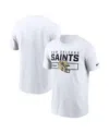 Nike White New Orleans Saints Primetime Helmet Essential T-shirt In White