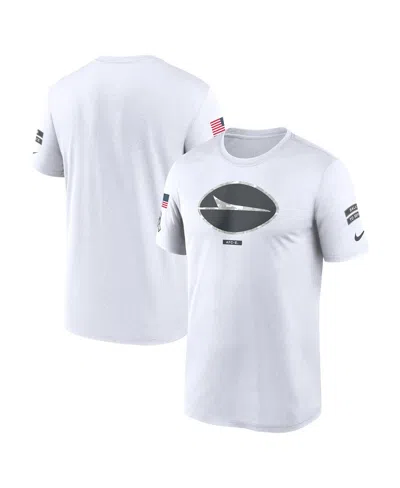 Nike Men's White New York Jets 2024 Salute To Service Legend Performance T-shirt