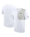 Nike White New York Jets Sideline Uv Performance Coach Shirt In White