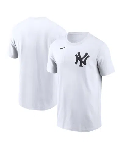 Nike Men's White New York Yankees Fuse Wordmark T-shirt